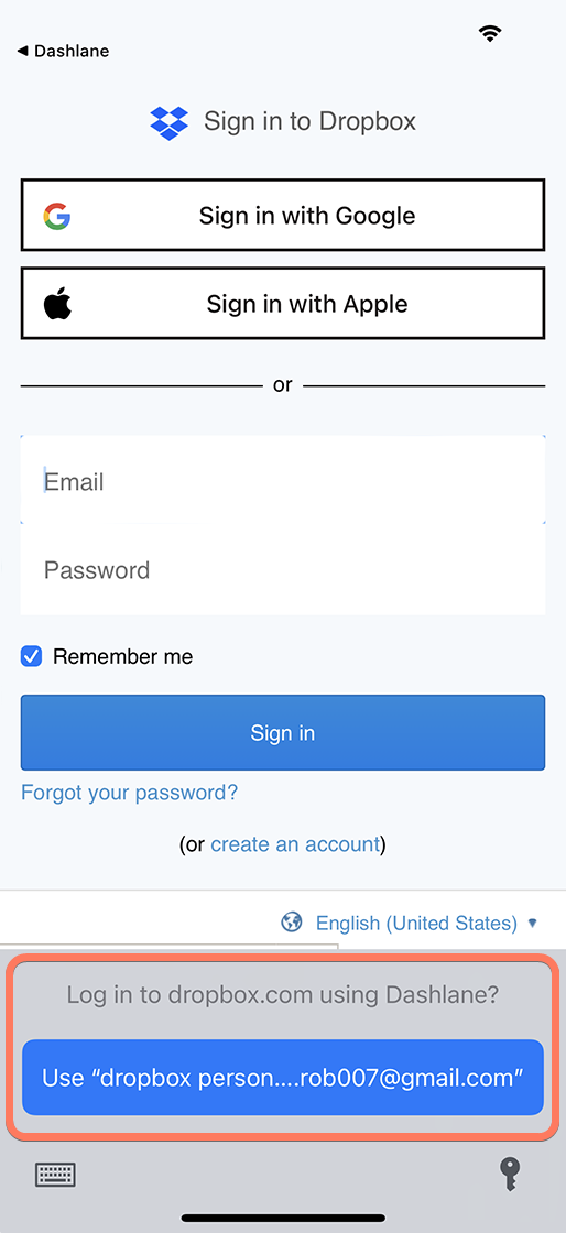 Perché Dashlane non riempie le password?
