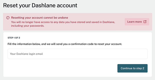 I forgot my Master Password – Dashlane