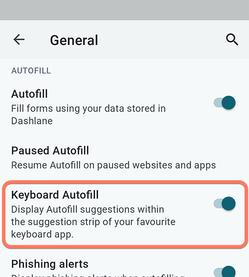 Autofill your data on Android – Dashlane