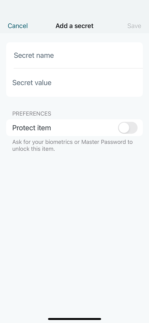 Add and manage secrets in Dashlane – Dashlane