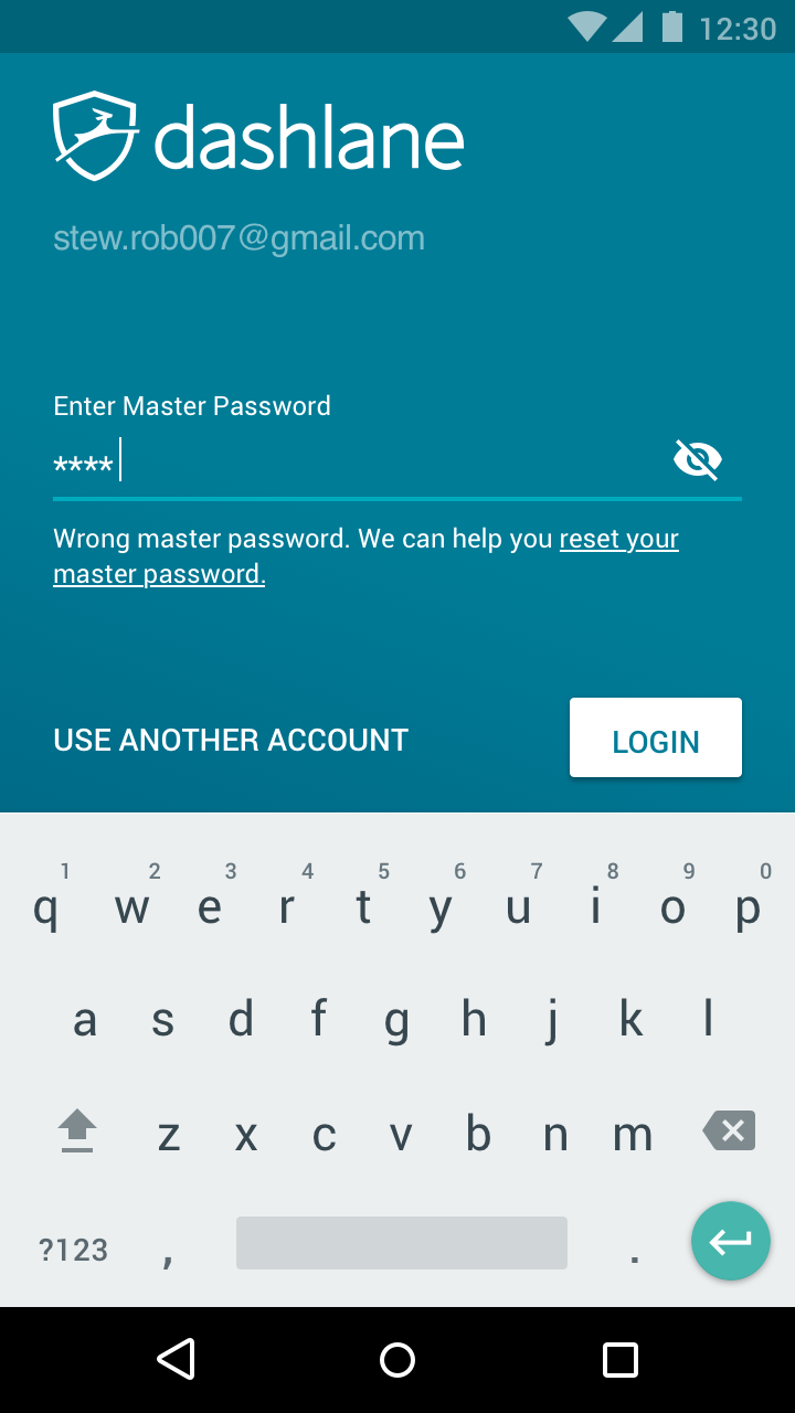 colornote master password reset