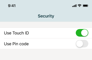 enable Face ID or PIN code lock