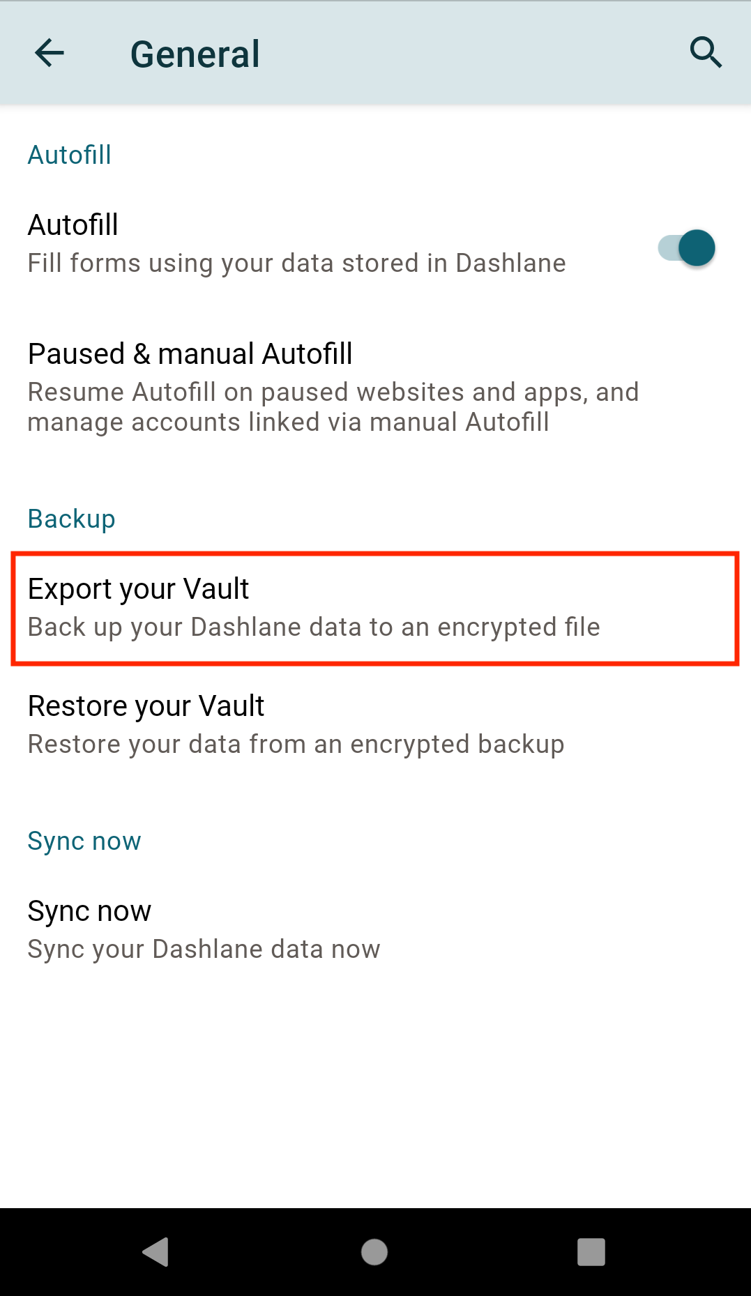 reset avast password manager sync